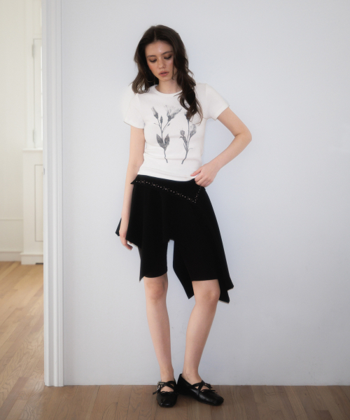 ROSEFRANTZ（ロゼフランツ）の「Floral Sketch Graphic T-shirt [White]（Tシャツ/カットソー・レディース・ホワイト・SMALL/MEDIUM）」の4枚目の写真