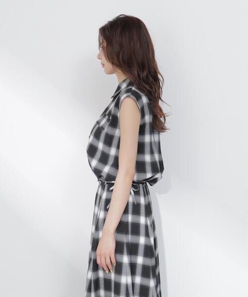 PROPORTION BODY DRESSING(プロポーションボディドレッシング)の「フレンチスリーブ短丈シャツ / 1216210604(シャツ/ブラウス・レディース・グレー/ブラック系その他・FREE)」の22枚目の写真