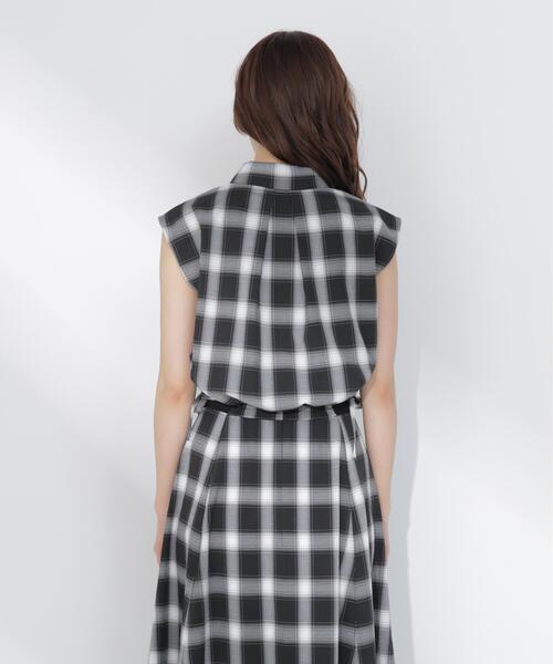 PROPORTION BODY DRESSING(プロポーションボディドレッシング)の「フレンチスリーブ短丈シャツ / 1216210604(シャツ/ブラウス・レディース・グレー/ブラック系その他・FREE)」の21枚目の写真