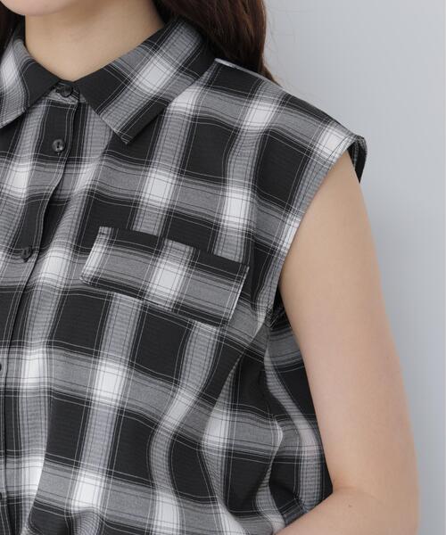 PROPORTION BODY DRESSING(プロポーションボディドレッシング)の「フレンチスリーブ短丈シャツ / 1216210604(シャツ/ブラウス・レディース・グレー/ブラック系その他・FREE)」の19枚目の写真