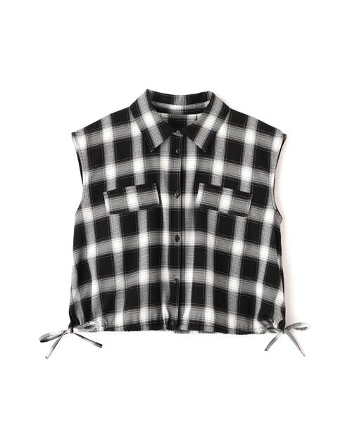 PROPORTION BODY DRESSING(プロポーションボディドレッシング)の「フレンチスリーブ短丈シャツ / 1216210604(シャツ/ブラウス・レディース・グレー/ブラック系その他・FREE)」の14枚目の写真