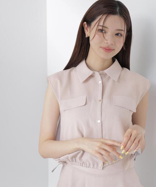 PROPORTION BODY DRESSING(プロポーションボディドレッシング)の「フレンチスリーブ短丈シャツ / 1216210604(シャツ/ブラウス・レディース・グレー/ブラック系その他・FREE)」の7枚目の写真
