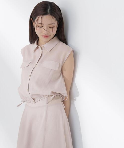 PROPORTION BODY DRESSING(プロポーションボディドレッシング)の「フレンチスリーブ短丈シャツ / 1216210604(シャツ/ブラウス・レディース・グレー/ブラック系その他・FREE)」の8枚目の写真