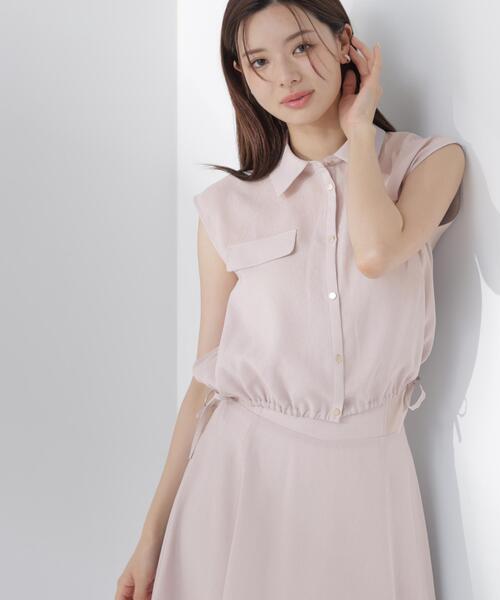 PROPORTION BODY DRESSING(プロポーションボディドレッシング)の「フレンチスリーブ短丈シャツ / 1216210604(シャツ/ブラウス・レディース・グレー/ブラック系その他・FREE)」の11枚目の写真