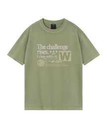 チャレンジピグメントオーバーサイズ半袖Tシャツ(クロップ含む)
