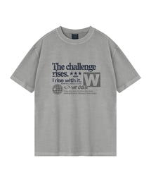 チャレンジピグメントオーバーサイズ半袖Tシャツ(クロップ含む)