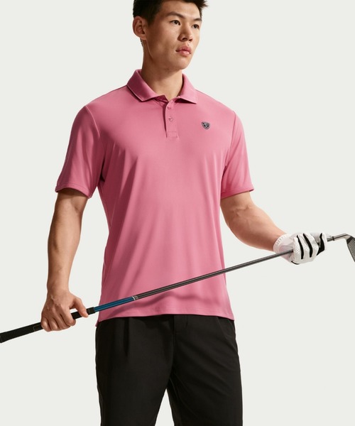NIKE(ナイキ)の「ナイキ パー メンズ Dri-FIT ゴルフポロ / Nike Par Men's Dri-FIT Golf Polo IB0234-641 Peony(ポロシャツ・メンズ・ピンク系その他2・XL/S/M/L/2XL)」の3枚目の写真