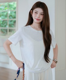 リネンライクシアートップス