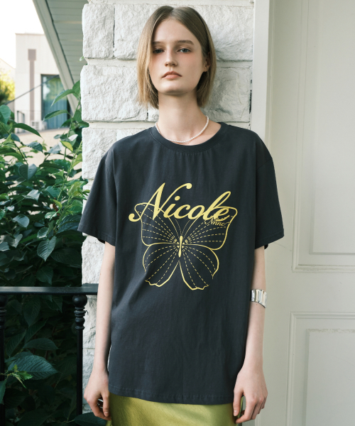 NICK&NICOLE(ニックアンドニコール)の「NICOLE BUTTERFLY SLEEVE TOP_CHARCOAL YELLOW(Tシャツ/カットソー・レディース・その他・MEDIUM/LARGE)」の2枚目の写真