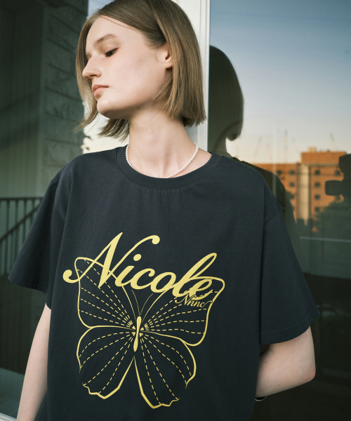 NICK&NICOLE(ニックアンドニコール)の「NICOLE BUTTERFLY SLEEVE TOP_CHARCOAL YELLOW(Tシャツ/カットソー・レディース・その他・MEDIUM/LARGE)」の3枚目の写真