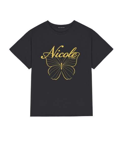 NICK&NICOLE(ニックアンドニコール)の「NICOLE BUTTERFLY SLEEVE TOP_CHARCOAL YELLOW(Tシャツ/カットソー・レディース・その他・MEDIUM/LARGE)」の4枚目の写真