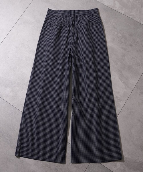 LANDNESS(ランドネス)の「【LANDNESS/ランドネス】Deep Tuck Wide Check Trousers/ディープタックワイドチェックスラックス(スラックス・メンズ・ネイビー/グレー・S/M/L)」の11枚目の写真