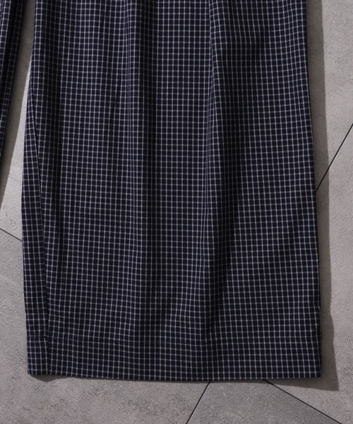 LANDNESS(ランドネス)の「【LANDNESS/ランドネス】Deep Tuck Wide Check Trousers/ディープタックワイドチェックスラックス(スラックス・メンズ・ネイビー/グレー・S/M/L)」の16枚目の写真