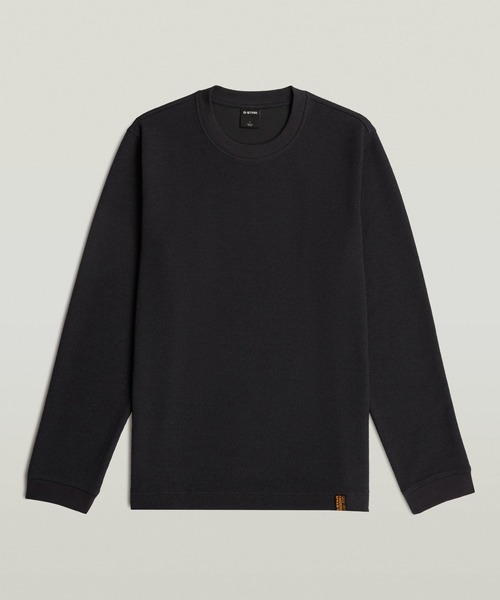 G-STAR(ジースター)の「Tweeter Brushed Long Sleeve T-Shirt/ヘビーウェイトワッフルロングスリーブTシャツ(Tシャツ/カットソー・メンズ・ホワイト系その他/ブルー系その他/グリーン系その他・X-LARGE/X-SMALL/LARGE/SMALL/MEDIUM)」の3枚目の写真