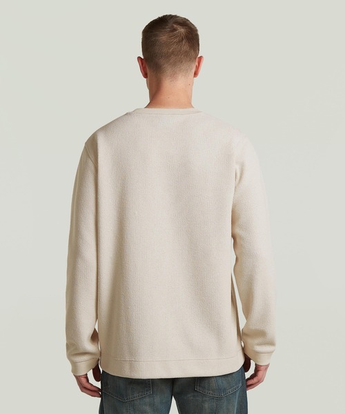 G-STAR(ジースター)の「Tweeter Brushed Long Sleeve T-Shirt/ヘビーウェイトワッフルロングスリーブTシャツ(Tシャツ/カットソー・メンズ・ホワイト系その他/ブルー系その他/グリーン系その他・X-LARGE/X-SMALL/LARGE/SMALL/MEDIUM)」の4枚目の写真