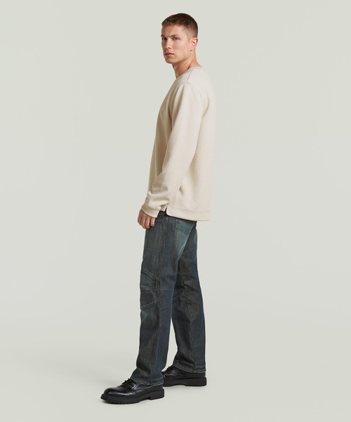 G-STAR(ジースター)の「Tweeter Brushed Long Sleeve T-Shirt/ヘビーウェイトワッフルロングスリーブTシャツ(Tシャツ/カットソー・メンズ・ホワイト系その他/ブルー系その他/グリーン系その他・X-LARGE/X-SMALL/LARGE/SMALL/MEDIUM)」の7枚目の写真