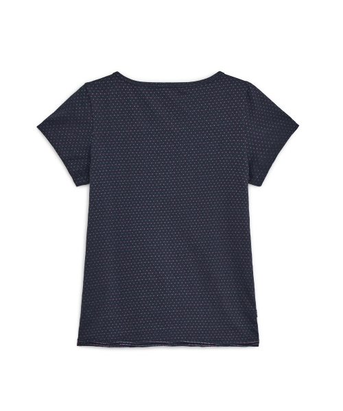 HUG YOUR SKIN(ハグユアスキン)の「レイヤードヘンリーネックトップ(ネイビー)(Tシャツ/カットソー・レディース・その他・FREE)」の2枚目の写真