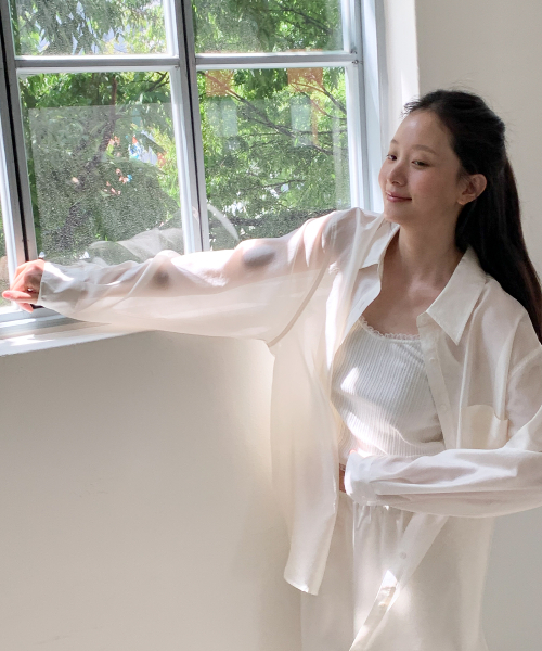 SO IR(ソイール)の「SHEER SHIRTS - IVORY(シャツ/ブラウス・レディース・その他・FREE)」の1枚目の写真