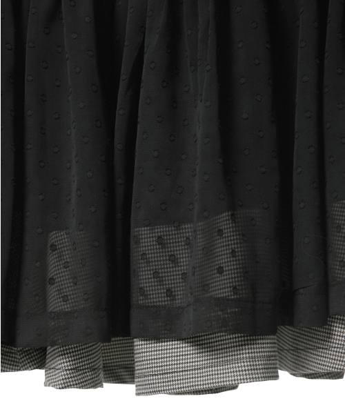FLAREUP（フレアアップ）の「Layered Crinkle Check Skirt (FL-269_Black)（スカート・レディース・ブラック・1/2）」の13枚目の写真