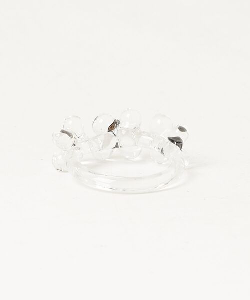 Vini(ヴィニ)の「Flowering Glass Ring / フラワー ガラス リング(リング・レディース・イエロー/ブラック/ベビーピンク・FREE)」の4枚目の写真