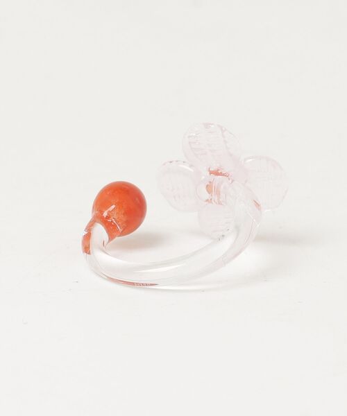 Vini(ヴィニ)の「Flowering Glass Ring / フラワー ガラス リング(リング・レディース・イエロー/ブラック/ベビーピンク・FREE)」の5枚目の写真