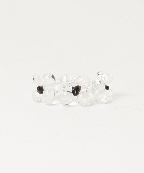 Vini(ヴィニ)の「Flowering Glass Ring / フラワー ガラス リング(リング・レディース・イエロー/ブラック/ベビーピンク・FREE)」の8枚目の写真