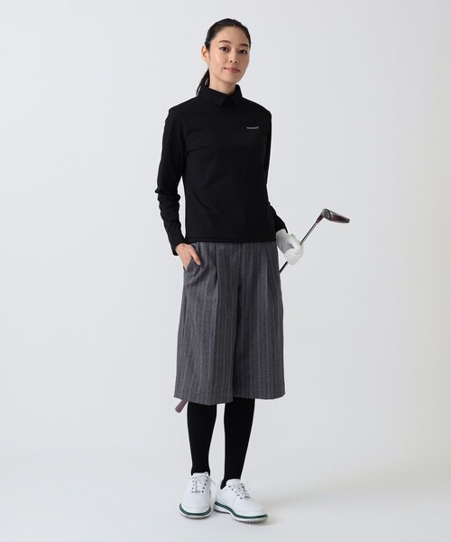 BEAMS GOLF（ビームスゴルフ）の「PURPLE LABEL / 襟付き ロングスリーブ プルオーバー（ポロシャツ・レディース・ホワイト/ブラック/ネイビー・L/M）」の4枚目の写真
