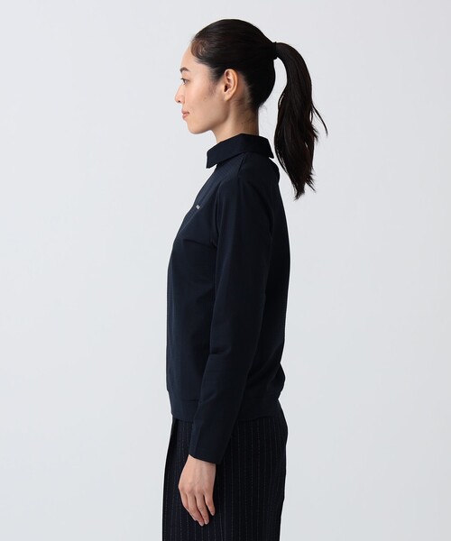 BEAMS GOLF（ビームスゴルフ）の「PURPLE LABEL / 襟付き ロングスリーブ プルオーバー（ポロシャツ・レディース・ホワイト/ブラック/ネイビー・L/M）」の14枚目の写真