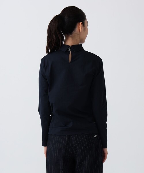 BEAMS GOLF（ビームスゴルフ）の「PURPLE LABEL / 襟付き ロングスリーブ プルオーバー（ポロシャツ・レディース・ホワイト/ブラック/ネイビー・L/M）」の16枚目の写真