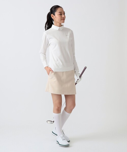 BEAMS GOLF（ビームスゴルフ）の「PURPLE LABEL / 襟付き ロングスリーブ プルオーバー（ポロシャツ・レディース・ホワイト/ブラック/ネイビー・L/M）」の18枚目の写真