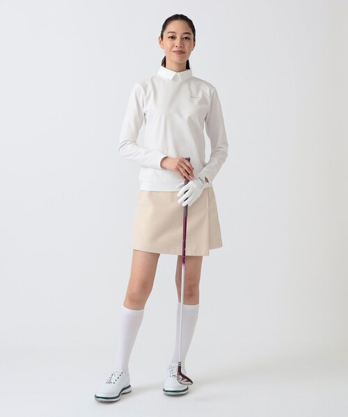 BEAMS GOLF（ビームスゴルフ）の「PURPLE LABEL / 襟付き ロングスリーブ プルオーバー（ポロシャツ・レディース・ホワイト/ブラック/ネイビー・L/M）」の19枚目の写真
