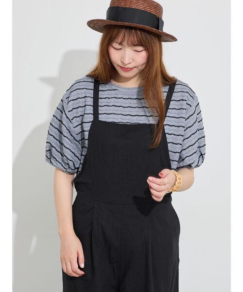Samansa Mos2(サマンサ モスモス)の「ボリューム袖カットソー《WEB限定カラーあり》(Tシャツ/カットソー・レディース・ブラック/ブルー/キナリ/オフホワイト・F)」の22枚目の写真