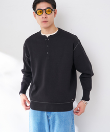 B.C STOCK | ANTS & ELEPHANTS 2TONE スウェットライクヘンリーネックニット(ニット/セーター)