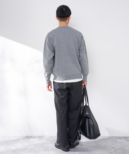 B.C STOCK（ベーセーストック）の「ANTS & ELEPHANTS 2TONE スウェットライクヘンリーネックニット（ニット/セーター・メンズ・ネイビー/ホワイト/ライトグレー/ブラック・MEDIUM/LARGE）」の15枚目の写真