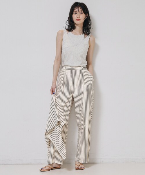 ALL NEW MART（オールニューマート）の「マルチWAYストライプパンツ（その他パンツ・レディース・グリーン系/キャメル/ブルー/ベビーピンク・00）」の13枚目の写真