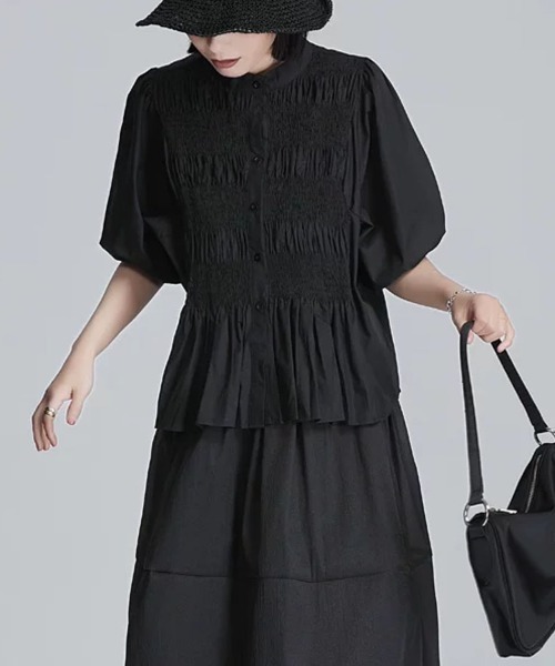 shoppinggo(ショッピングゴー)の「ブラウス シャツ レディース トップス 白ブラウス オフィスブラウス 韓国風(シャツ/ブラウス・レディース・ブラック/ホワイト・L/M)」の18枚目の写真