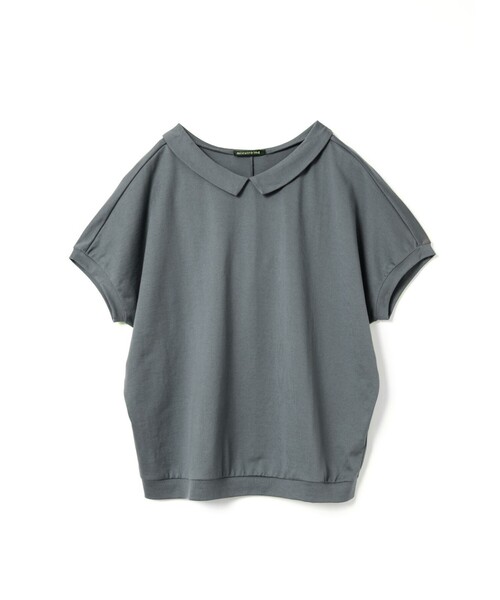 mizuiroind(ミズイロインド)の「mizuiro ind シャツカラードルマンプルオーバー(Tシャツ/カットソー・レディース・ブラック/ライトグレー/ブルー/チャコールグレー/オフホワイト・FREE)」の3枚目の写真