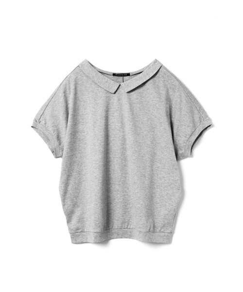 mizuiroind(ミズイロインド)の「mizuiro ind シャツカラードルマンプルオーバー(Tシャツ/カットソー・レディース・ブラック/ライトグレー/ブルー/チャコールグレー/オフホワイト・FREE)」の4枚目の写真