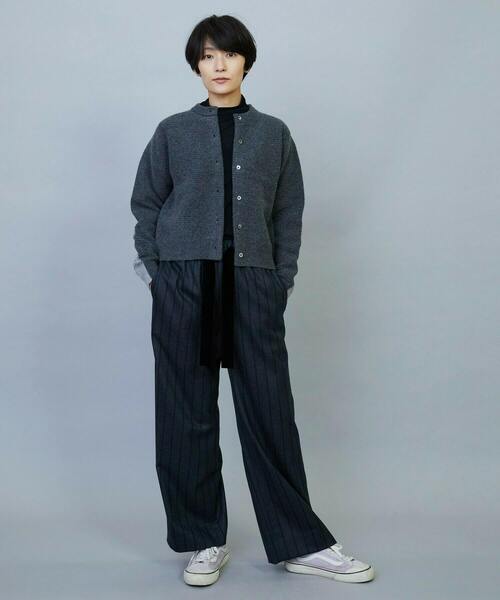 feerique(フィーリック)の「MOGA ウールカシミヤバイカラーカーディガン(カーディガン/ボレロ・レディース・グリーン系その他/ピンク系その他/グレー系その他・2)」の12枚目の写真