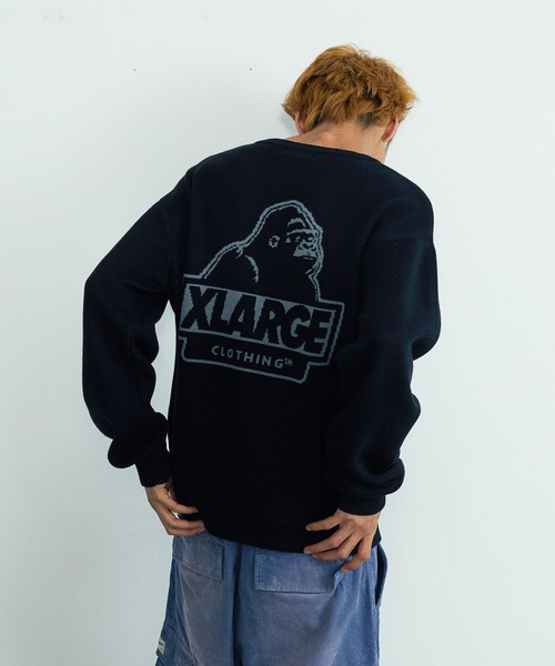 XLARGE（エクストララージ）の「OG CREWNECK SWEATER（ニット/セーター・メンズ・ブラウン/ネイビー/ブラック・XL/L/M/S）」の2枚目の写真