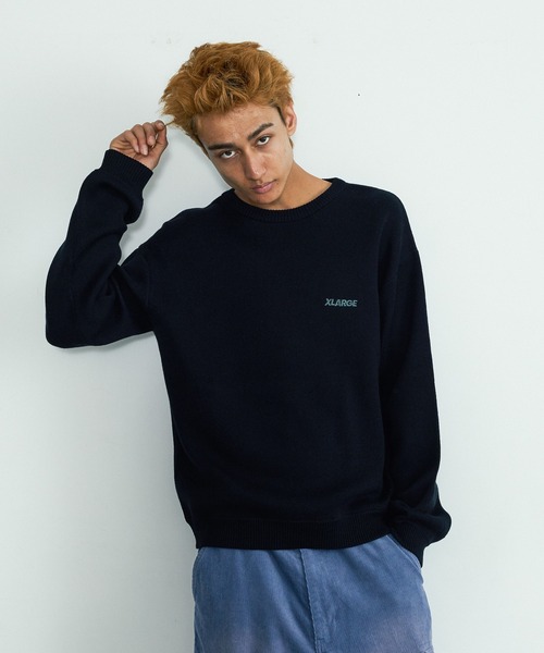 XLARGE（エクストララージ）の「OG CREWNECK SWEATER（ニット/セーター・メンズ・ブラウン/ネイビー/ブラック・XL/L/M/S）」の10枚目の写真