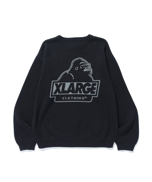 XLARGE（エクストララージ）の「OG CREWNECK SWEATER（ニット/セーター・メンズ・ブラウン/ネイビー/ブラック・XL/L/M/S）」の5枚目の写真