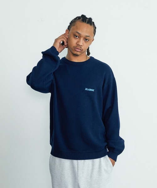 XLARGE（エクストララージ）の「OG CREWNECK SWEATER（ニット/セーター・メンズ・ブラウン/ネイビー/ブラック・XL/L/M/S）」の17枚目の写真