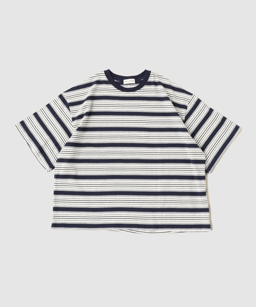 WISM(ウィズム)の「Estudio Niksen / エストゥディオ・ニクセン Signature Cropped Tee st(Tシャツ/カットソー・メンズ・ブルー・2/1)」の5枚目の写真