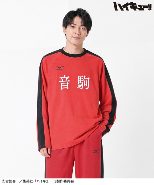 Honeys(ハニーズ)の「ハイキュー!! ユニフォーム風長袖Tシャツ(Tシャツ/カットソー・レディース・ネイビー系1/レッド系1/ブラック系1/ホワイト系1・L/M/LL)」の4枚目の写真