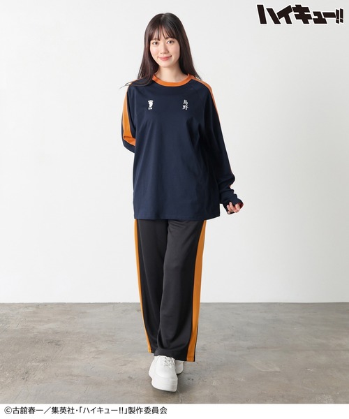 Honeys(ハニーズ)の「ハイキュー!! ユニフォーム風長袖Tシャツ(Tシャツ/カットソー・レディース・ネイビー系1/レッド系1/ブラック系1/ホワイト系1・L/M/LL)」の6枚目の写真