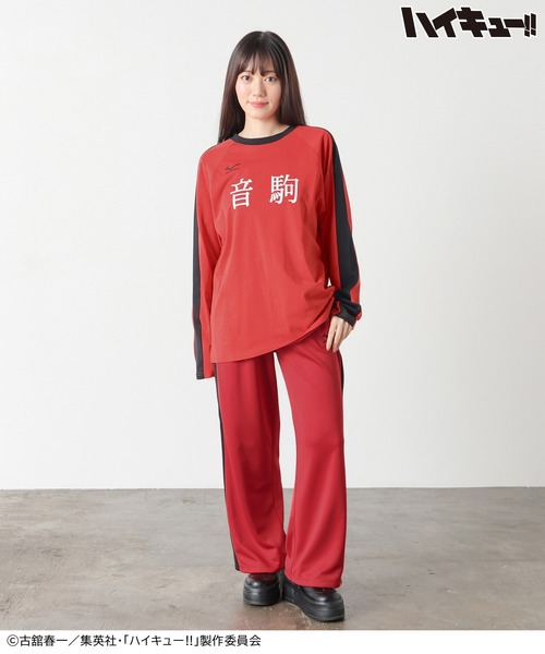 Honeys(ハニーズ)の「ハイキュー!! ユニフォーム風長袖Tシャツ(Tシャツ/カットソー・レディース・ネイビー系1/レッド系1/ブラック系1/ホワイト系1・L/M/LL)」の12枚目の写真