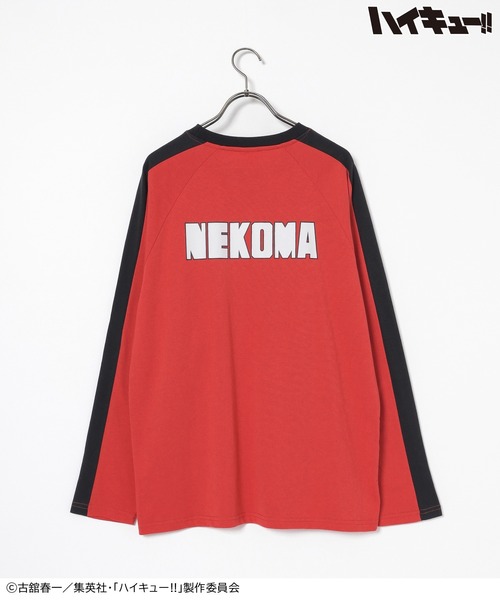 Honeys(ハニーズ)の「ハイキュー!! ユニフォーム風長袖Tシャツ(Tシャツ/カットソー・レディース・ネイビー系1/レッド系1/ブラック系1/ホワイト系1・L/M/LL)」の14枚目の写真