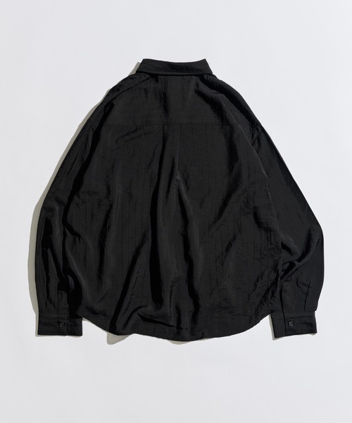 WETTEMPT（ウィテンプト）の「RAYON NYLON SHEER STRIPE L/S SHIRT / レーヨンナイロンシアーストライプL/Sシャツ（シャツ/ブラウス・メンズ・ブラック/アイボリー・LARGE/MEDIUM/SMALL）」の20枚目の写真