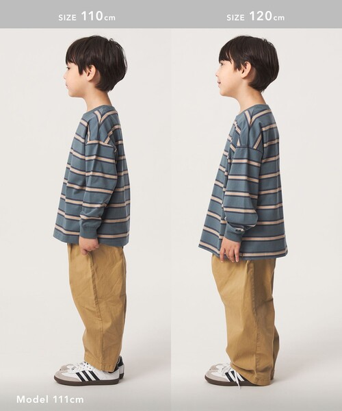 green label relaxing（グリーンレーベルリラクシング）の「ライト ツイル ツータック パンツ / キッズ 100cm-130cm（チノパンツ・キッズ・ネイビー/オリーブ/ベージュ・120cm/130cm/100cm/110cm）」の19枚目の写真